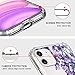 MOSNOVO for iPhone 11 Case, [Buffertech 6.6 ft Drop Impact] [Anti Peel Off] Clear Shockproof TPU Protective Bumper Phone Cases Cover with Lavender Design for iPhone 11