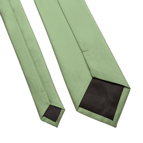 Image of DecTwig Men's Ties Solid Color Formal Neckties 3.15 inch (8CM) Black Ties For Men