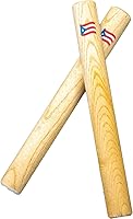 Vista 2 de Claves de madera de 8 pulgadas, con bandera de Puerto Rico, percusión de mano