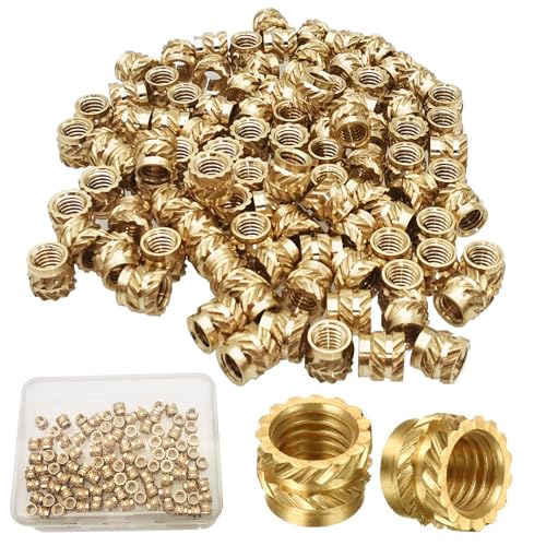 Brass Insert Nuts, Dujelixa 100Pcs 3d Printing Brass Nuts M3 * 4 * 4.5mm, Injection Nut, Thread Knurled Heat Embedment Nut