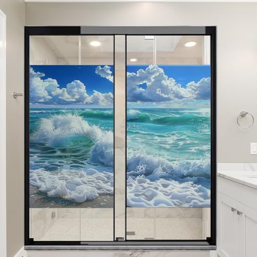 Vinilo Prisma para Ventana Privacidad Colorido Ocean 17.7x23.6 pul x2 miniatura 6