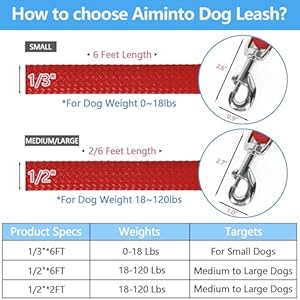 Dog leash braided rope traction  walking training lead for smallmedium dogs 13  6ft red   cucciolini doodles