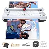 UALAU Plastificadora A3, 7 en 1 A3 A4 A5 A6 Laminador con Cortador de Papel, Redondeador de Esquina y 20 Bolsas de Laminación, Adecuado para la Escuela, Oficina, Hogar, Casa