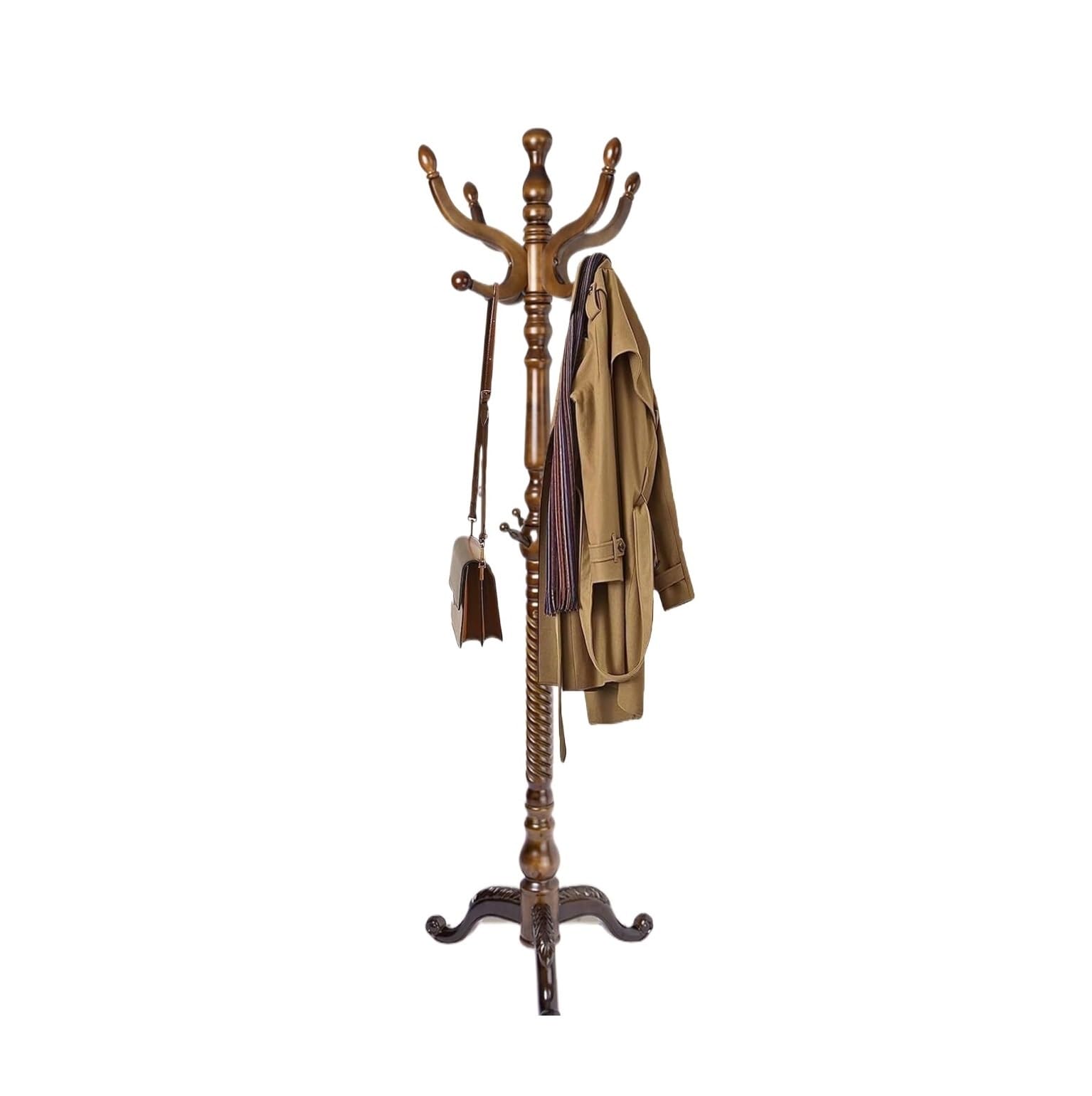 DFHS46JK Hat Rack Household Coat Racks Freestanding With 11 Hooks, Stands For Entryway, Adjustable Height Rack Stand for Office