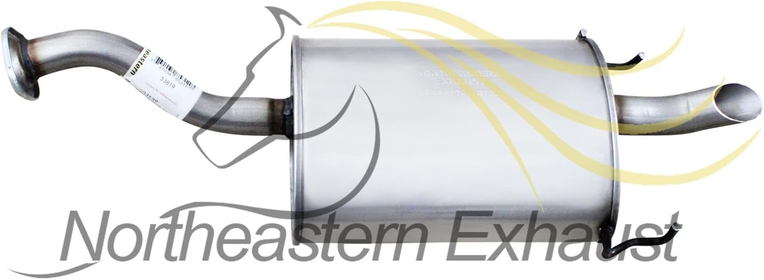 Exhaust Muffler Compatible for 2007-2008 Honda Fit 1.5L | Stainless Steel | Northeastern Exhaust | Free Gaskets, Hangers, and Bolt Kit Included | Direct-Fit Replacement