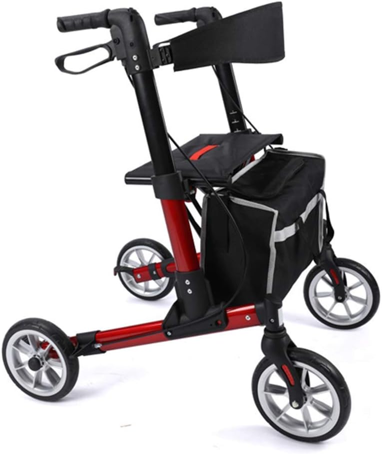折りたたみ式歩行器 4輪歩行器 バスケット付き歩行器 折りたたみ式歩行器 バッグとシート付き ローラー歩行器 軽量歩行器 移動性 高