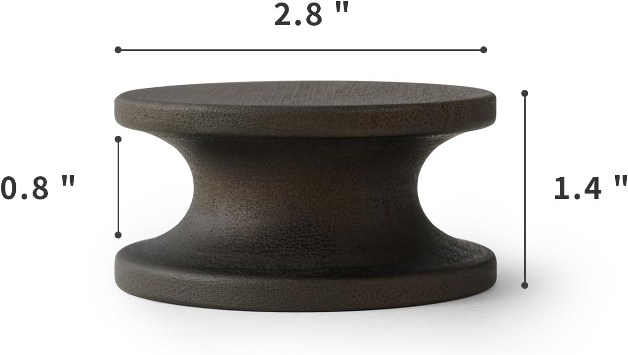 GUDEE Ran Bamboo Wall Mount Round Hooks, Heavy Duty Modern Decorative Durable Hanger for Hanging Bags, Shoes, Towels, Accessories and More in Foyer, Kitchen, Bedroom, Closet in Color Brown image 2