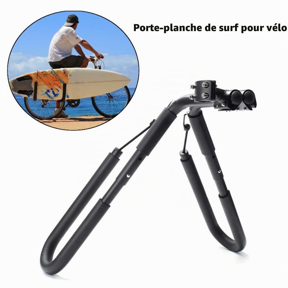 Support de Planche de Surf Réglable pour Vélo - Accessoire pour Longboards