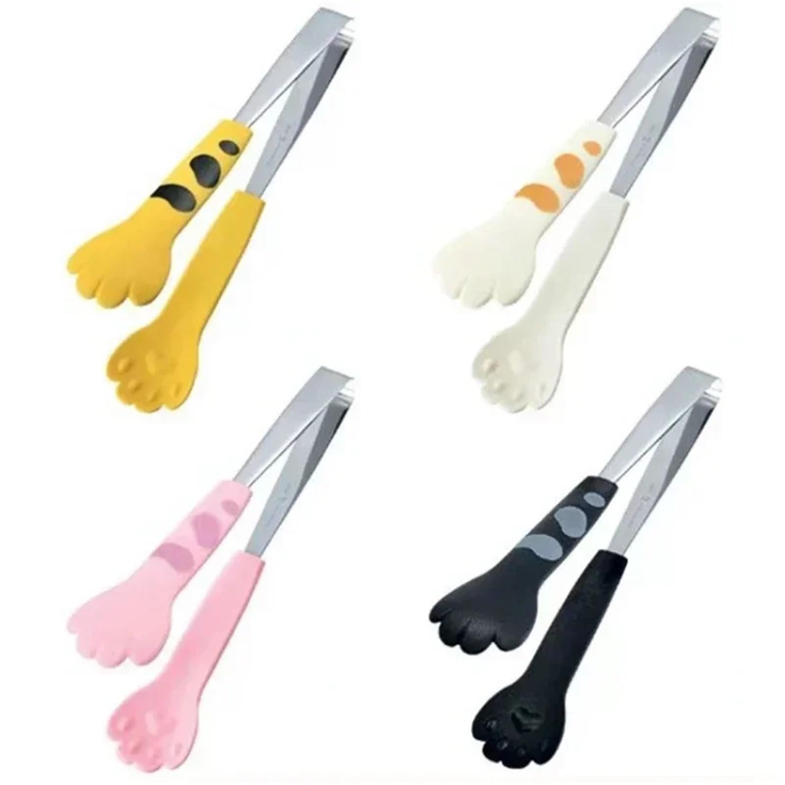 Pinces de cuisine, Pince de cuisine en acier inoxydable multicolore 12-23,4 cm(Pink,M 18.2cm)