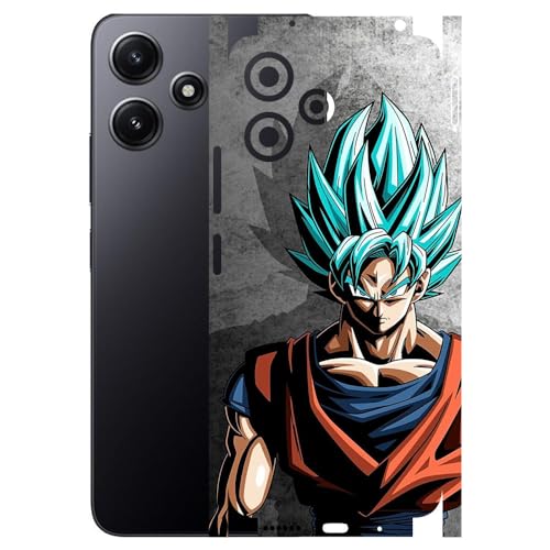 Image of AtOdds - Poco M6 PRO (5G) Mobile Back Skin Sticker - Lamination - Rear Screen Guard Protector Film Wrap (Coverage - Back+Camera+Sides) (Design - Goku)