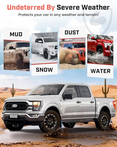 Image of Autorder Mud Flaps for Ford F150 F-150 2021-2026 Accessories All-Weather Splash Guards Protect Paint Mudflap No Drilling Required Mud Guard Body Kits for F150 Set 4PCS