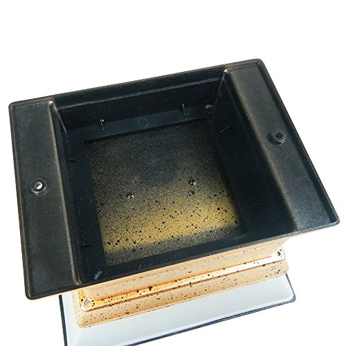iGlow 12 Pack Copper Outdoor Garden 4 x 4 Solar LED Post Deck Cap Square Fence Light Landscape Lamp Wood Bronze