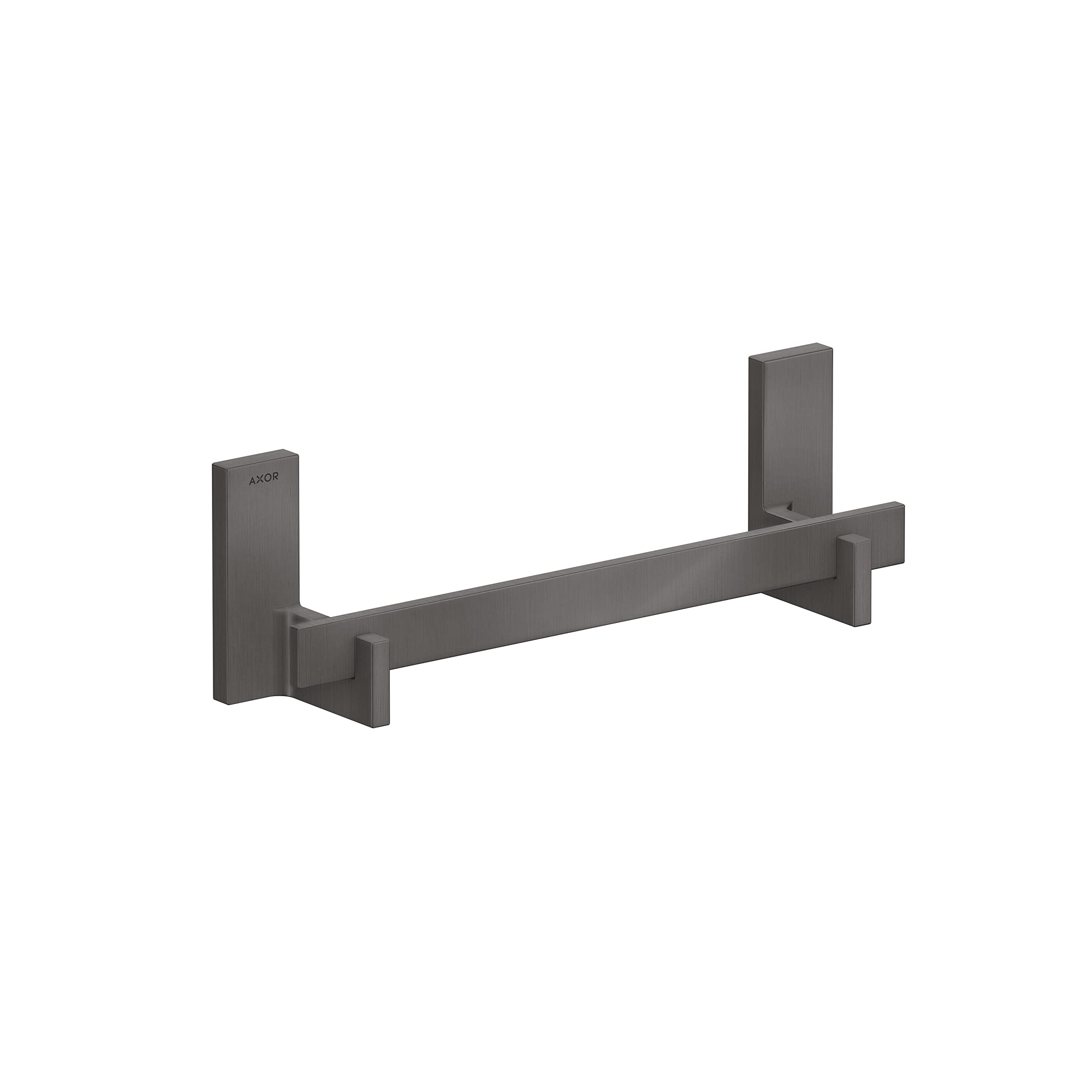 Barre porte-serviettes AXOR rectangulaire universelle chrome noir brossé luxe