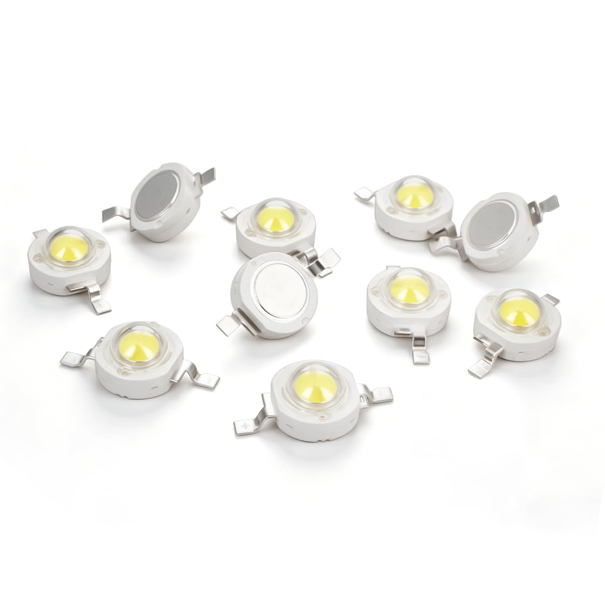 Innfeeltech 10 Pcs High Power Led Chip, 1W Cool White Blub Lamp Beads DC 3.0-3.4V, 10000-12000K