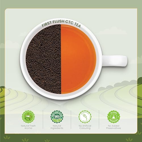 Image of DABRI Majherdabri First Flush CTC Tea 250gm | Fresh Spring Harvest | Aromatic & Bright Black Tea | Premium Garden-Picked Leaves | Ideal for Delicate Yet Flavorful Chai