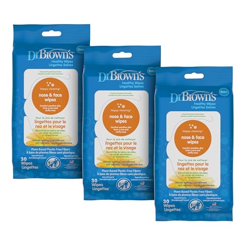 Dr. Brown's Nose and Face Healthy Wipes, Safe...