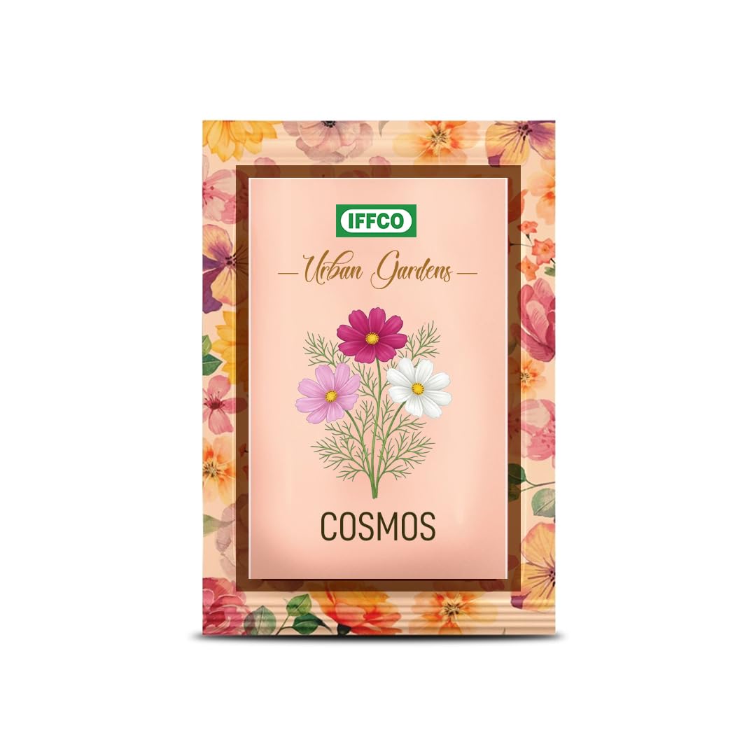 IFFCO Urban Gardens - Cosmos Sensation Seeds (Pack of 150) - Mixed Flower Seeds – Easy to Grow Garden Beds & Borders - Imported GIY Seeds for Balcony & Home Gardening-image-42