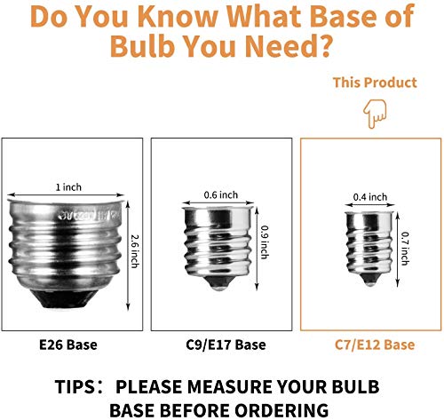Brightown G40 Replacement Light Bulbs 5W Clear Globe Bulb Fits E12/C7 Candelabra Screw Base Sockets, 1.5-Inch Dimmable Light Bulbs For Indoor Outdoor Patio Decor, Pack Of 10 #TOP2