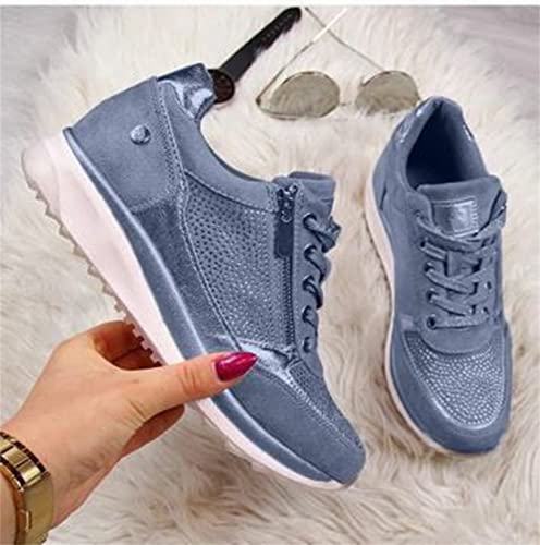 Ladmiple Sneakers For Women Walking Shoes Wide Width Sparkly Sneakers Slip On Dressy Summer Glitter Rhinestone Loafers3