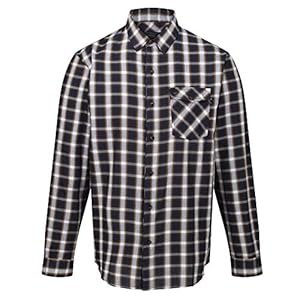 Regatta Lonan herenhemd, geruit, lange mouwen, van katoen, ademend, met voering van polyester en borstzak, shirts voor…