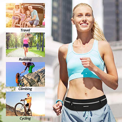 Laufgürtel für Handy,Hüfttaschen Sportgürtel Lauftasche Damen und Herren, Handytasche Joggen Lauftasche Running Belt wasserdichte Super dünn für Joggen, Fitness, Radfahren und Reisen Laufgürtel 6,9'
