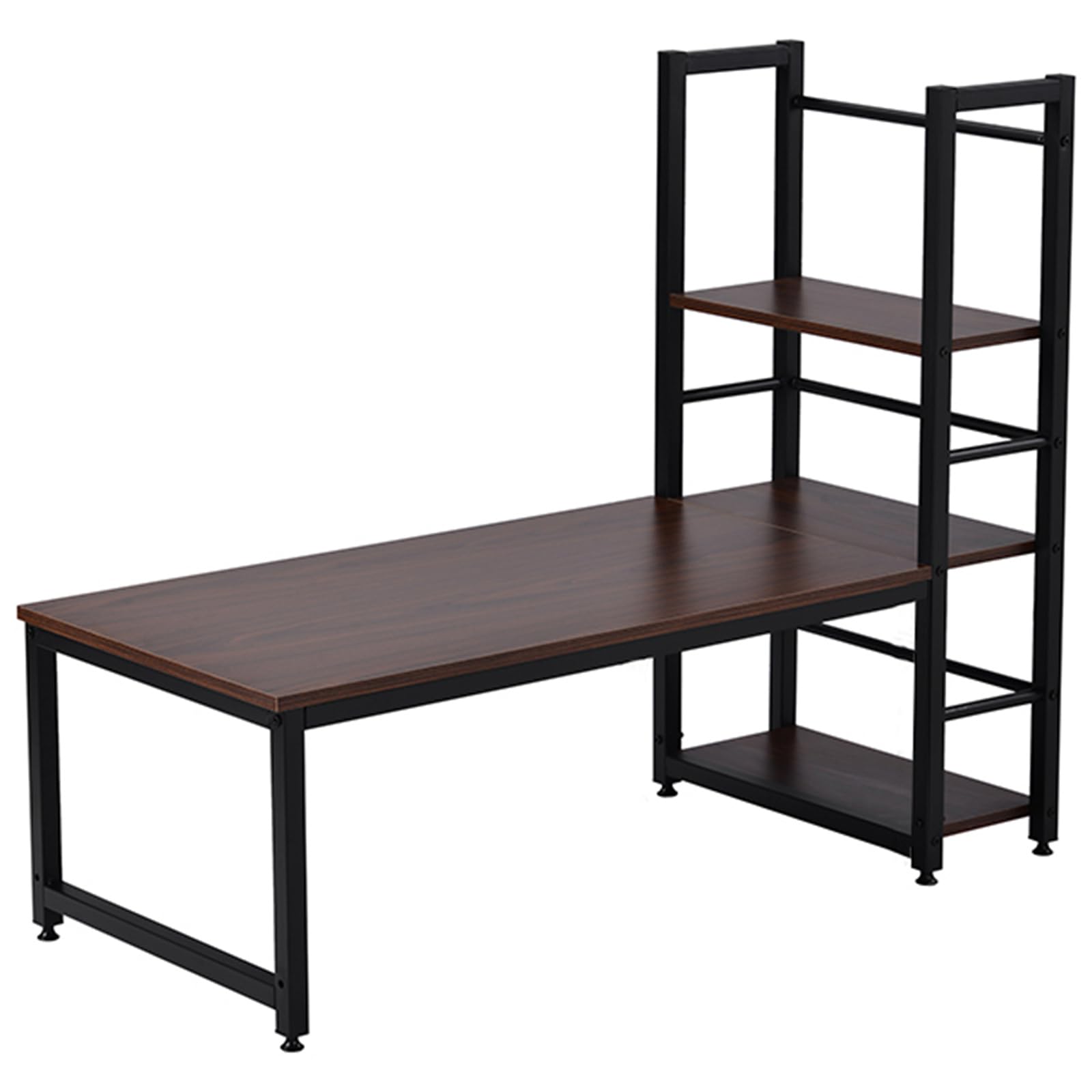 H型PCデスクロータイプ一体型ラック付きデスクワーク木製ブラウン Amazon | H型PCデスク ロータイプ一体型 ラック付き デスク ワーク