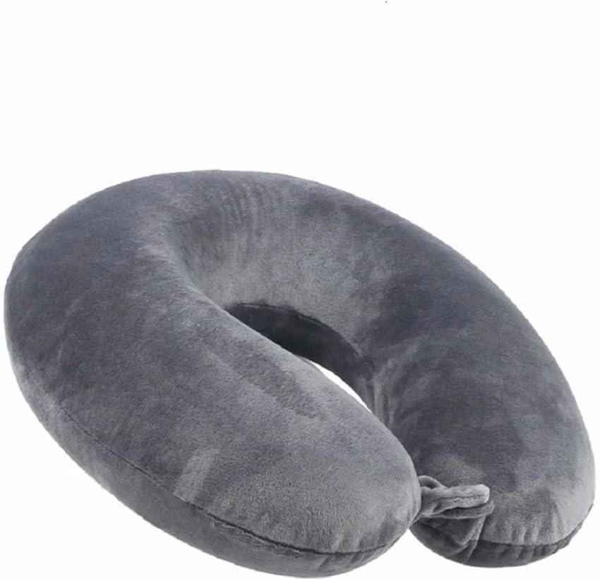 MELVIS Premium Fabric Neck Pillow, Unisex U-Shaped Micro Fibre Soft Cushions Comfortable Head Rest Neck Rest Pillow For Travel, Car, Train, Flight, Bus, Neck Travel Pillow Multipurpose, Grey-C-image-23