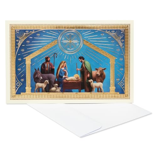 Cartes de vœux Crèche de Noël à écrire au coin du feu pour célébrer le Nouvel An