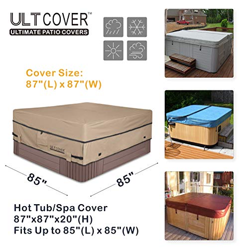 ULTCOVER Square Hot Tub Cover 85 x 85 inch - Image 6