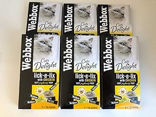 Webbox Lick-e-Lix with Chicken Tasty Yogurty Treat 5 x 15g (PACK OF 6)