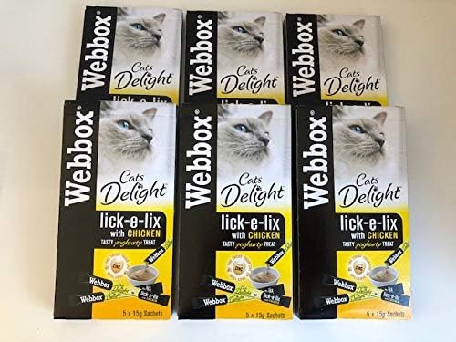 Lick-e-Lix with Chicken Tasty Yogurty Treat 5 x 15g (Pack of 6)