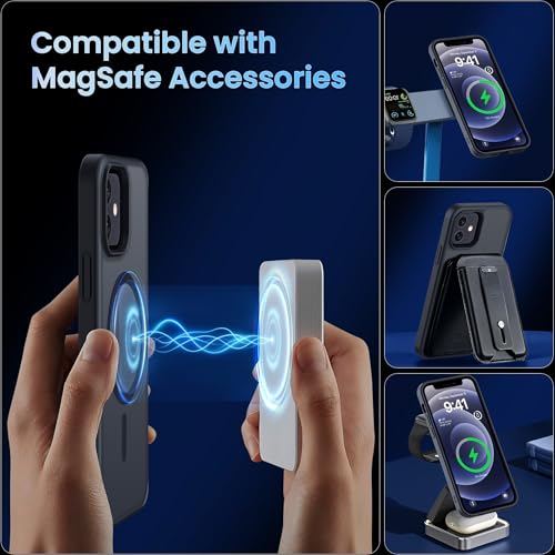 Image of CACOE Magnetic Case for iPhone 12 & iPhone 12 Pro 6.1 inch, Matte Black