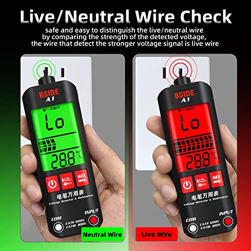 A1 Fully Automatic Anti-Burn Intelligent Digital Multimeter Auto Senses The Zero And Fire Wiresvoltagedetectionmultimetefast Accuratelymeasuresvoltage,Current,Conductor On/Off,Color Ring Resistance #TOP5