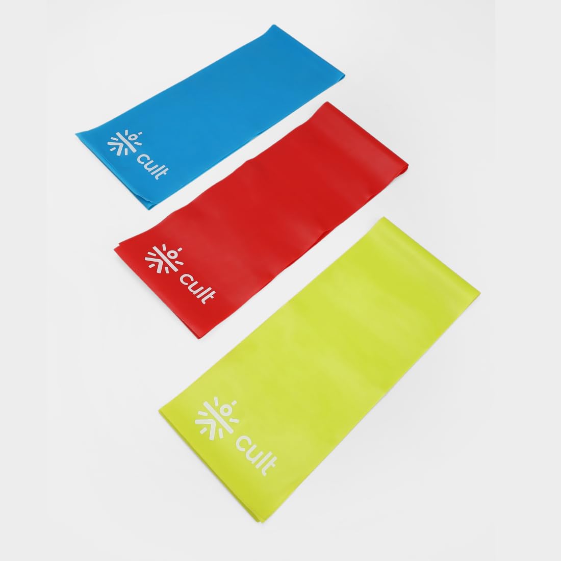 cult Pilates Gym Resistance Band for Fitness, Stretching, Yoga for Men & Women Toning Band Unisex Pack of 3 (Blue, Yellow and Green)-image-49