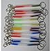 Produktbild 12x Schlüsselkette Schluesselanhänger Spirale Anhänger 17cm bunt Karabiner Ring