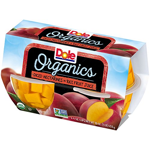 Dole Fruit Bowls, Organic Diced Nectarines in 100% Fruit Juice, 4oz, 24 cups - Thumbnail 2