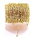 Tiparts 33 Feet 18K Gold Plated Satellite Chains Beaded Ball Cable Thin Chains Stainless Steel Necklace Spool Bulk for Jewelry Making(Gold Chain Width:1.5mm;Bead Diameter:2mm)