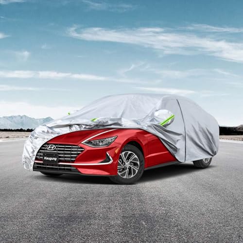Image of Kaugung 6 Layers Car Cover Custom Fit Hyundai Sonata Sedan from 1988 to 2025, Waterproof All Weather Resistant Outdoor Indoor Sun Rain Dust Snow Protection. (USA Warehouse, Within 3-7 Days)