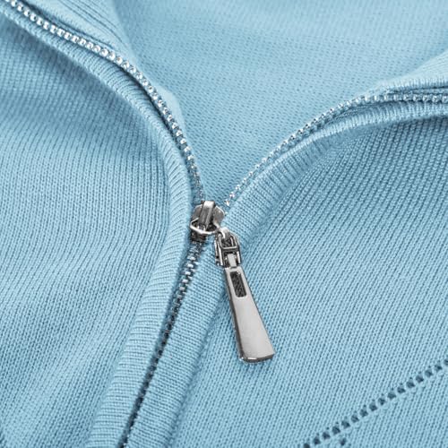 Image of JACK SMITH Quarter Zip Pullover Sweaters for Womens, Rib Polo Sweater Tops