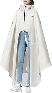 Poncho de lluvia para adultos con mayor grosor y longitud para mayor protección, chubasquero para bicicleta en colores caramelo ultraligero para mujer