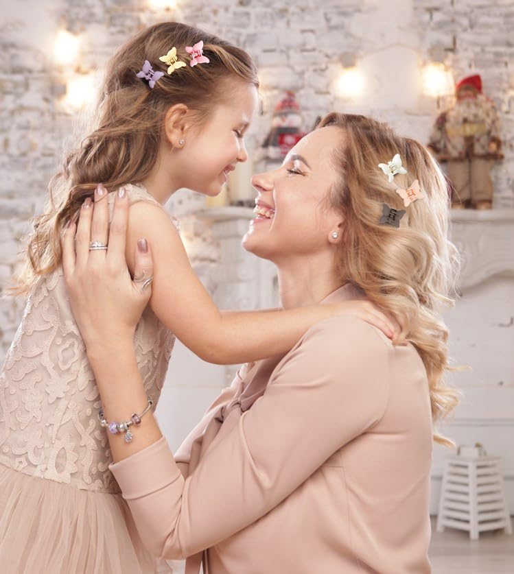 40Pcs Colorful Butterfly Hair Clips - WOVOWOVO Small Hair Claw Clips Cute Butterfly Clips for Thin Fine Hair Mini Hair Clips Hair Accessories for Women Girls Birthday Christmas Gift - Image 7