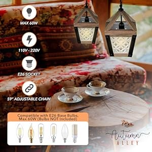 Autumn alley farmhouse pendant light rustic wood pendant light hanging industrial pendant light for kitchen cafe bar dining room hallway lighting fixture french country cottage chic small  urban country home decor