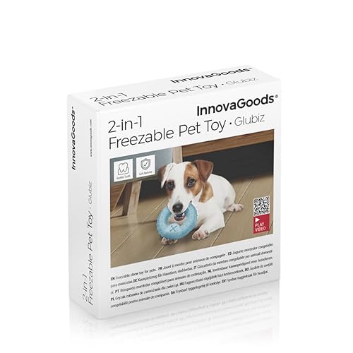Miniatura 15 de Innovagoods Juguetes Para Perros, Mordedor Perro 2 En 1, Perros Accesorios Efecto Frío, Congelable Con Ranura Para Comida O Premios Favoritos, Juguetes Perro Para Cuidado Dental Y Otros Beneficios.