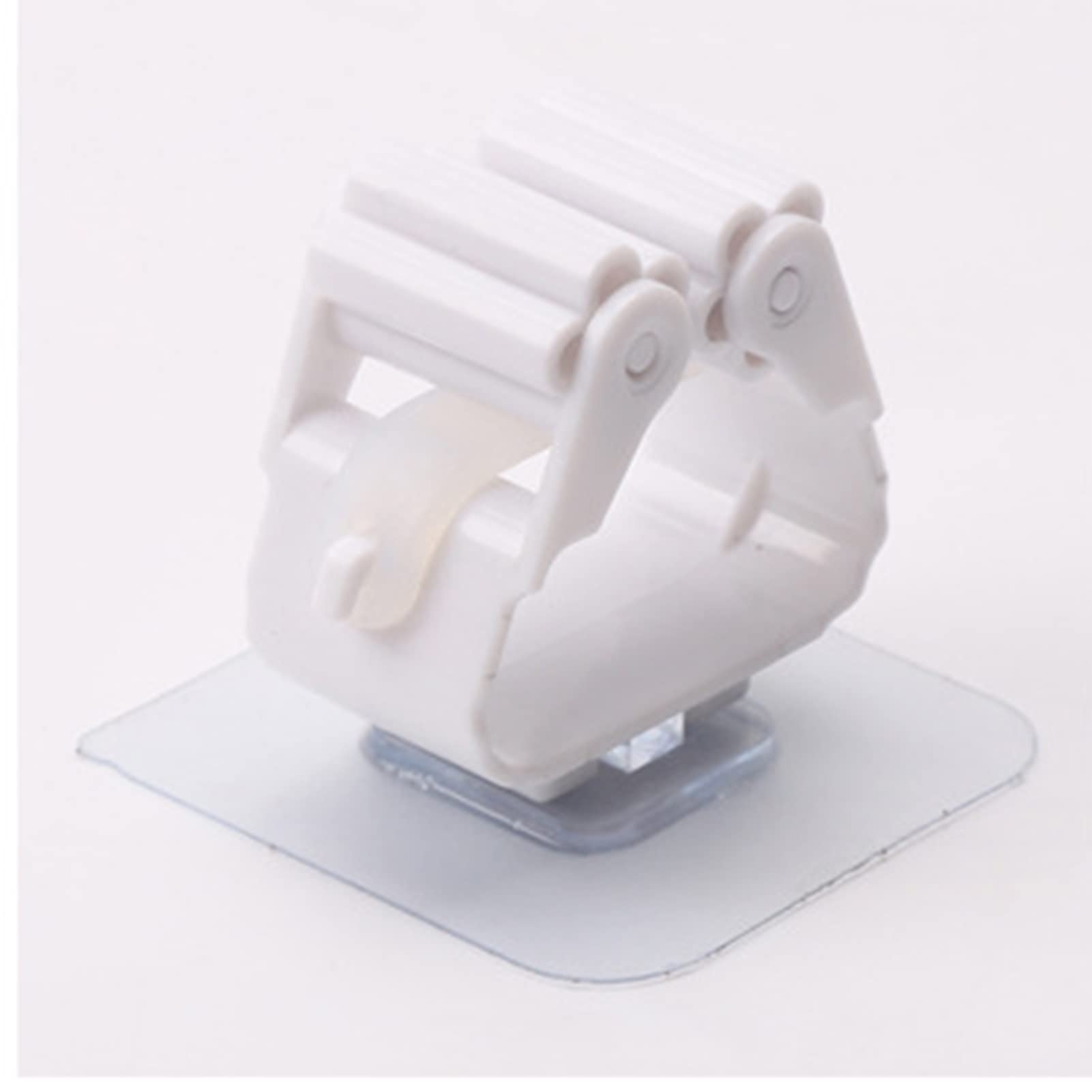 Selbstklebender Besengreifer ohne Bohren, Mopphalter, Wandhalterung, Besenaufhänger, Mini-Mopphalter, Kehrschaufelständer for Zuhause, Badezimmer, Küche, Garage (Color : White, Size : 6 Pieces)