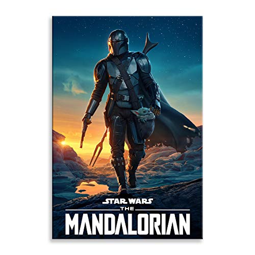 RuidoRosa Cuadro Lienzo Star Wars, The Mandalorian 01 (75x50)