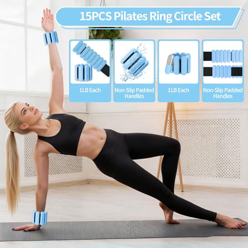 Image of DICYWUDI Fabric Resistance Bands for Working Out, 6Pack Non-Slip Exercise Bands for Women and Men, Fabric Booty Bands for Home, Fitness, Pilates, Stretching