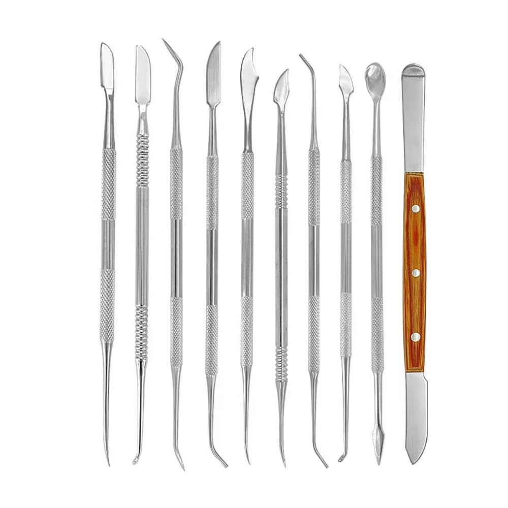 10 Outils Sculpture Cire Et Argile - Acier Inoxydable Double Face - Pour Modelage Et Nettoyage