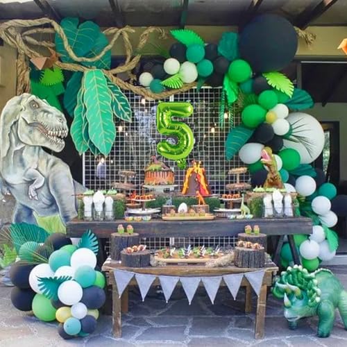 Image of TONIFUL 16 Inch 10 Pcs Light Green 0-9 Birthday Number Balloons