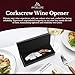 AM DELUXE Waiters Corkscrew Wine Opener, Wine Key For Servers Bartenders Sommeliers. Cork Screw Wine Bottle Opener. Stainless Steel & Classic Rosewood Inlay. Serrated Foil Cutter. Magnetic Gift Box