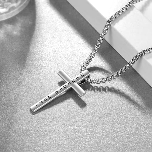 Mori Memento Necklace Sterling Silver Memento Mori Jewelry for Men Women 22+2 Inch Chain3